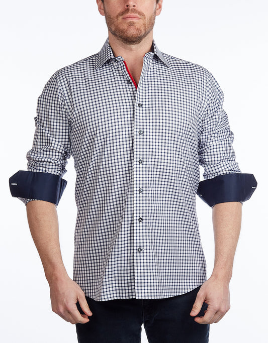 Button-Up Shirt // - Contemporary Fit - contrast trimming- final sale - Size Small