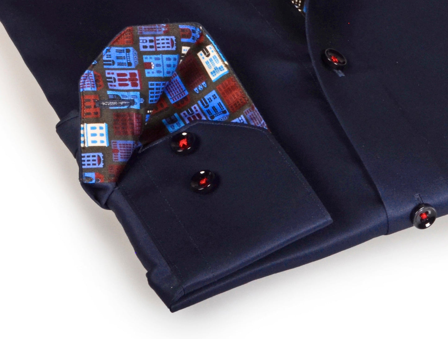 Legendary Button-Up Shirt With Contrast Details // Navy // Contemporary Fit (Regular) - Size Medium