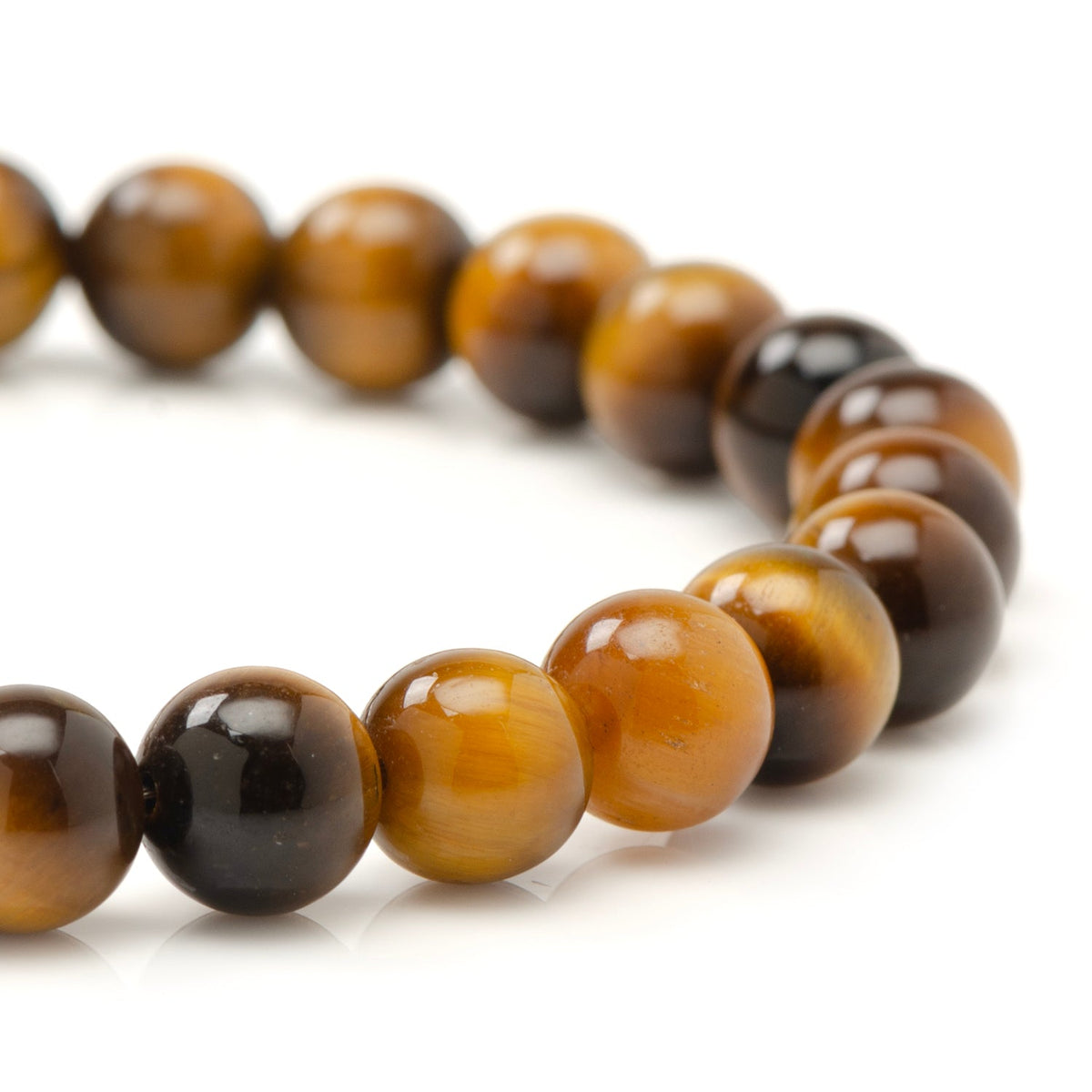 Tigers Eye Beaded Bracelet with Magnetic Closure
