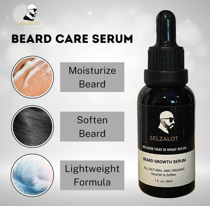Beard Growth Kit Men’s Beard Care Kit Grooming Set 5 Pieces Beard Products with Wash, Oil Serum, Balm and a Gift Box for Men Self Care