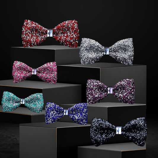 A collection of bow ties in multi colors.