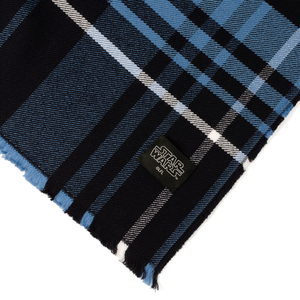 Star Wars Mandalorian Blue Tartan Scarf