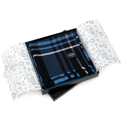 Star Wars Mandalorian Blue Tartan Scarf