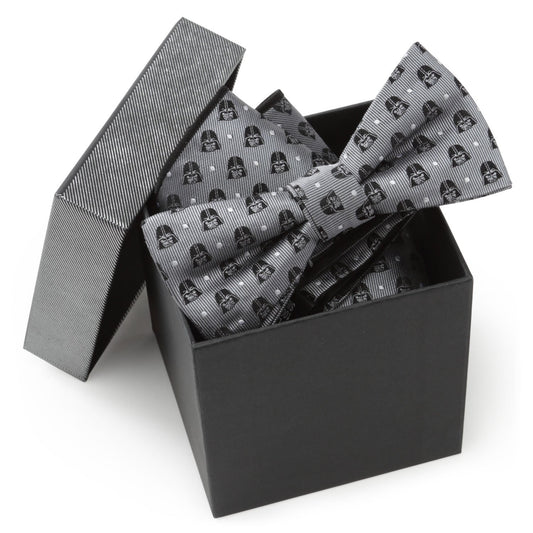 Darth Vader Silk Bow Tie & Pocket Square Gift Set
