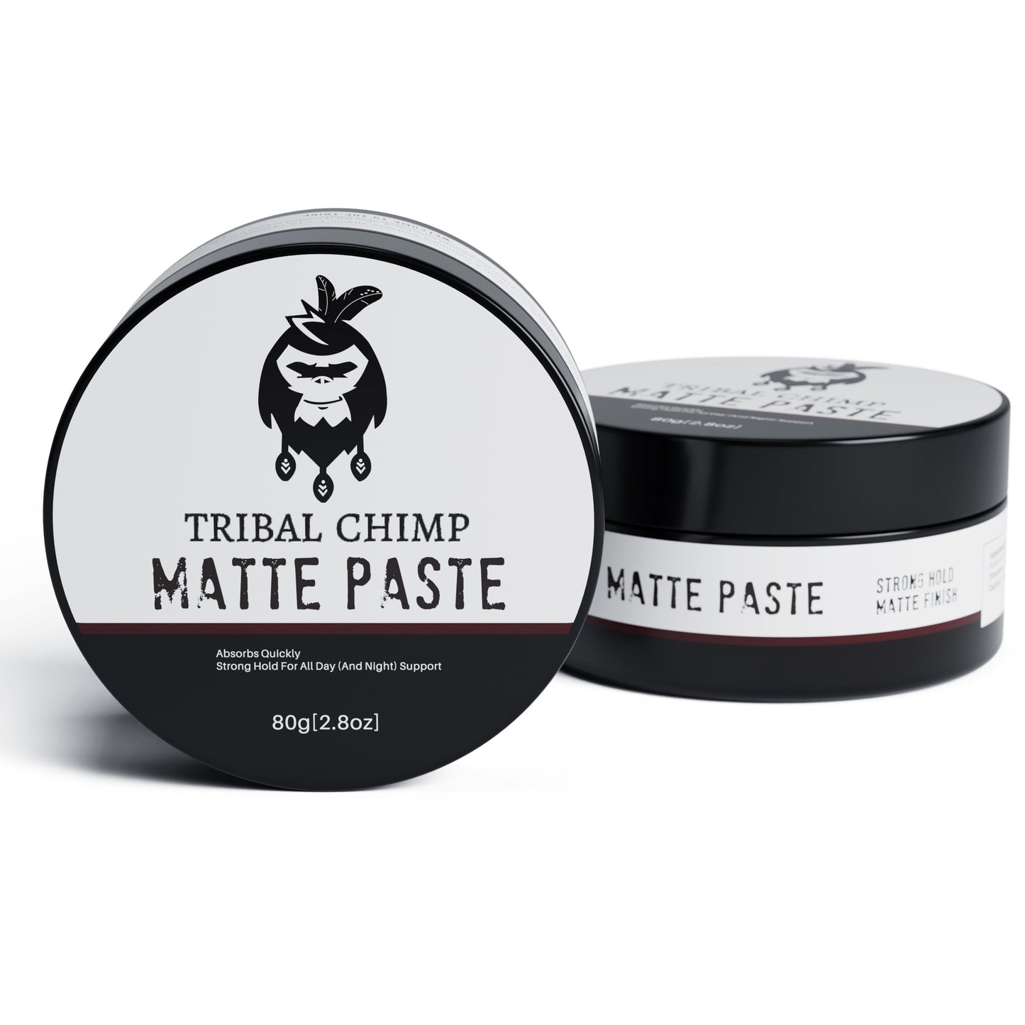 Tribal Chimp Matte Paste container on a white background